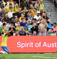 Estêvão foi bem no amistoso contra a Austrália Foto: Albert Perez / Getty Images