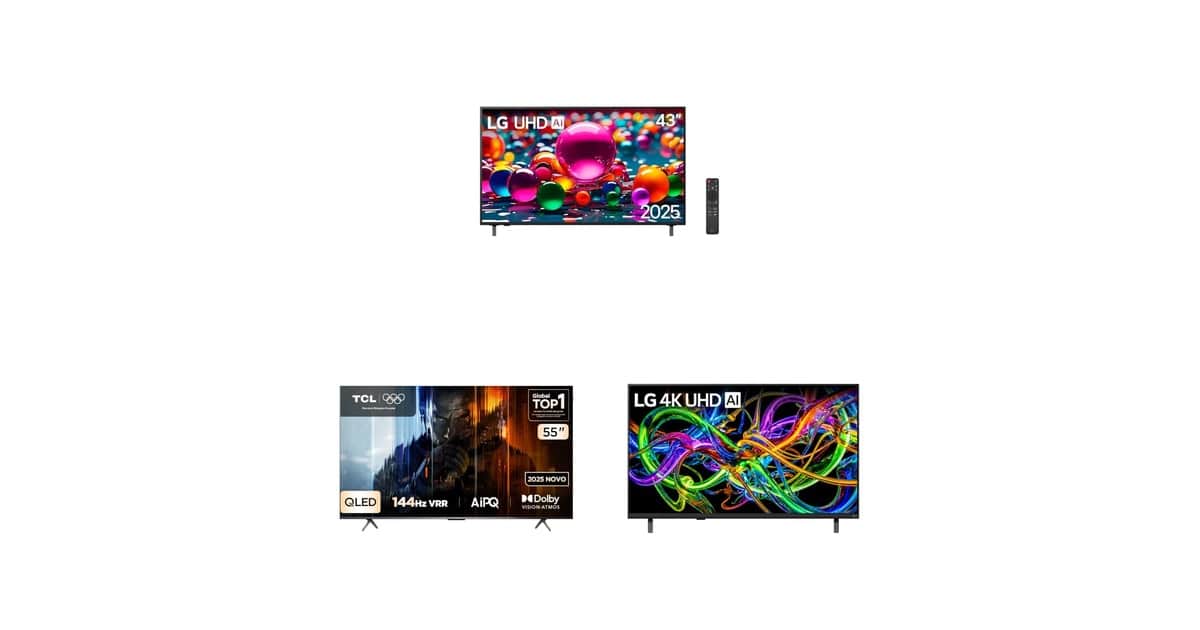 Quer renovar a sala? Veja uma seleção de Smart TVs 4K em promoção na Amazon