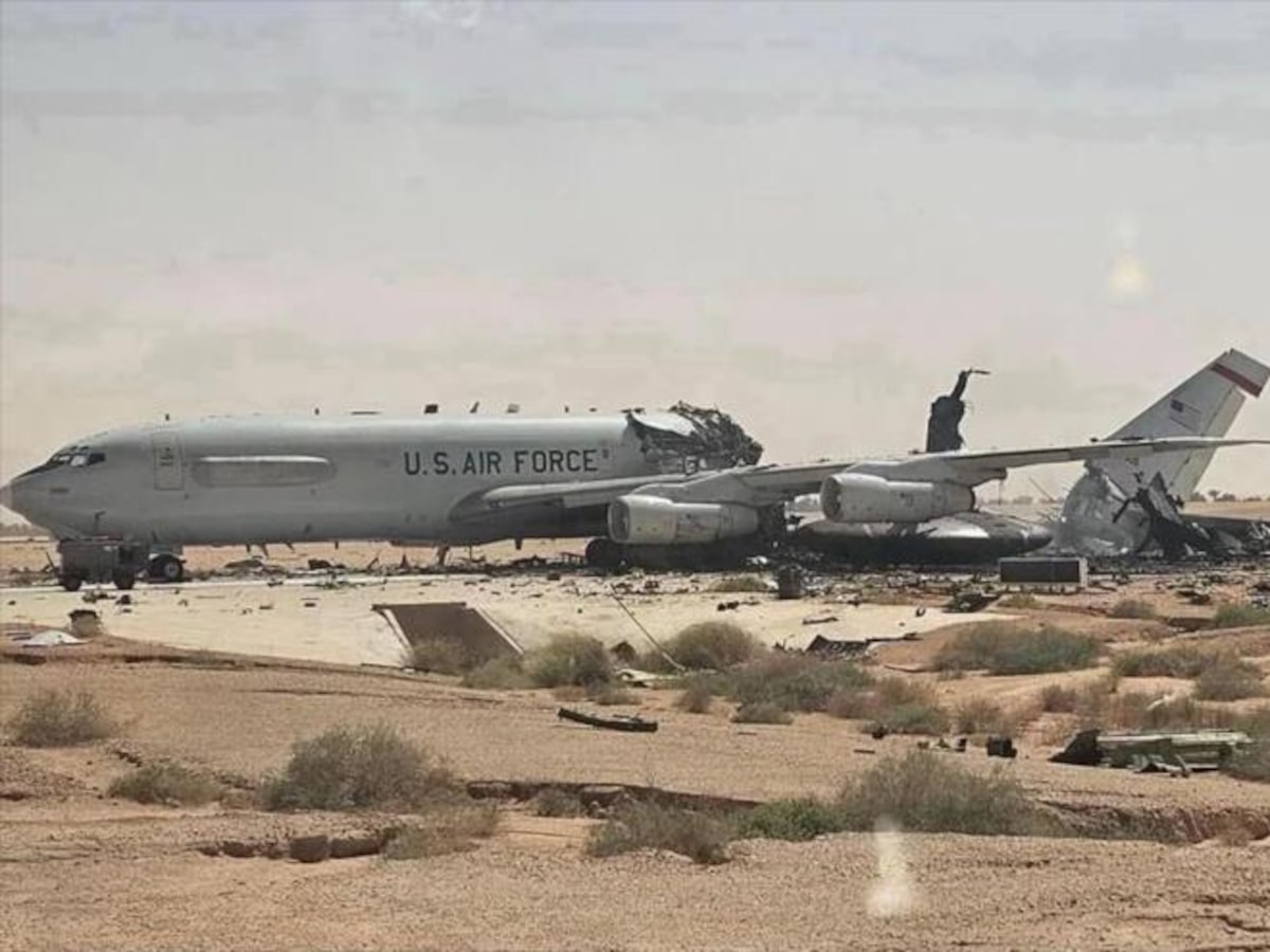 Avião partido ao meio: imagens mostram graves danos em bases dos EUA após ataques iranianos