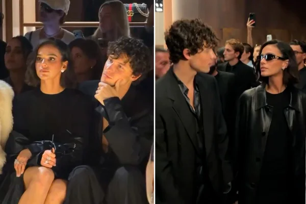 Shawn Mendes e Bruna Marquezine assistem desfile juntos em Milão