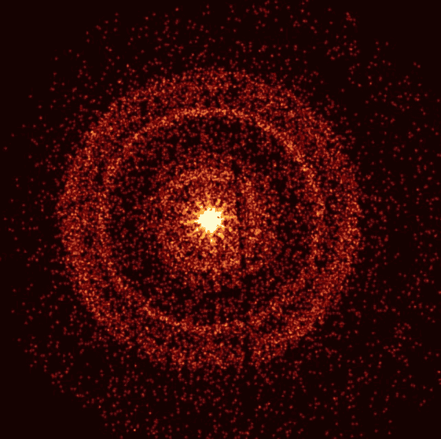 Imagem de raios X da explosão de raios gama GRB 221009A