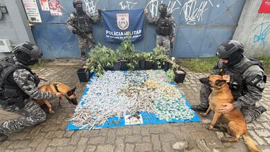 PM encontra grande quantidade de drogas durante operação na comunidade César Maia, no Rio