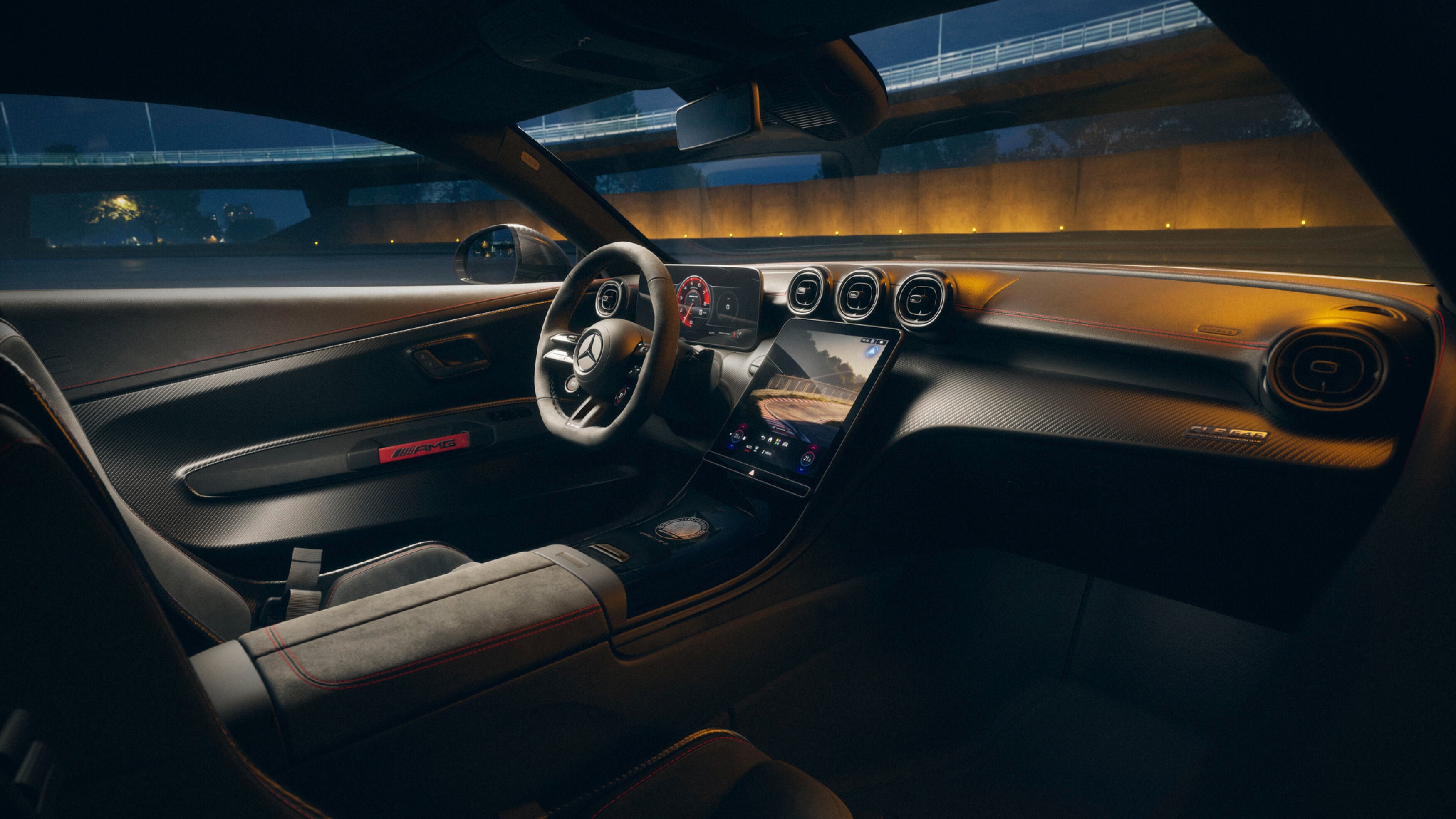 Stripped-out interior prioritises reduced weight and heightened driver involvement. Picture: (Mercedes-Benz)