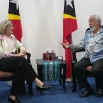 Katrina Cooper atualiza progresso finalizaun dokumentu Greater Sunrise ba PM Xanana