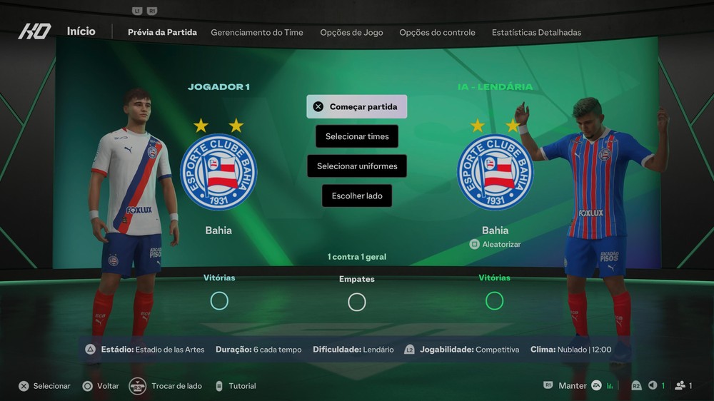 O Bahia está totalmente licenciado no EA FC 27 — Foto: Reprodução/Filipe Curitiba
