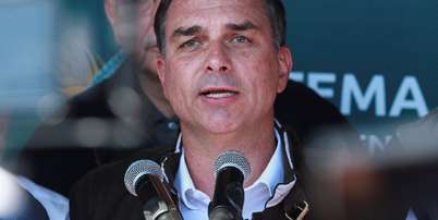 Candidato &agrave; Presid&ecirc;ncia Fl&aacute;vio Bolsonaro durante ato de campanha em Esteio, no Rio Grande do Sul2 de setembro de 2026 REUTERS/Diego Vara Foto: Reuters